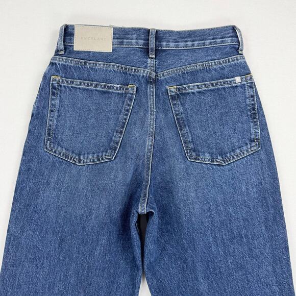 Everlane Women's 90's Way High Straight Leg Jean Size 25 Long Mid Indigo - Picture 10 of 16